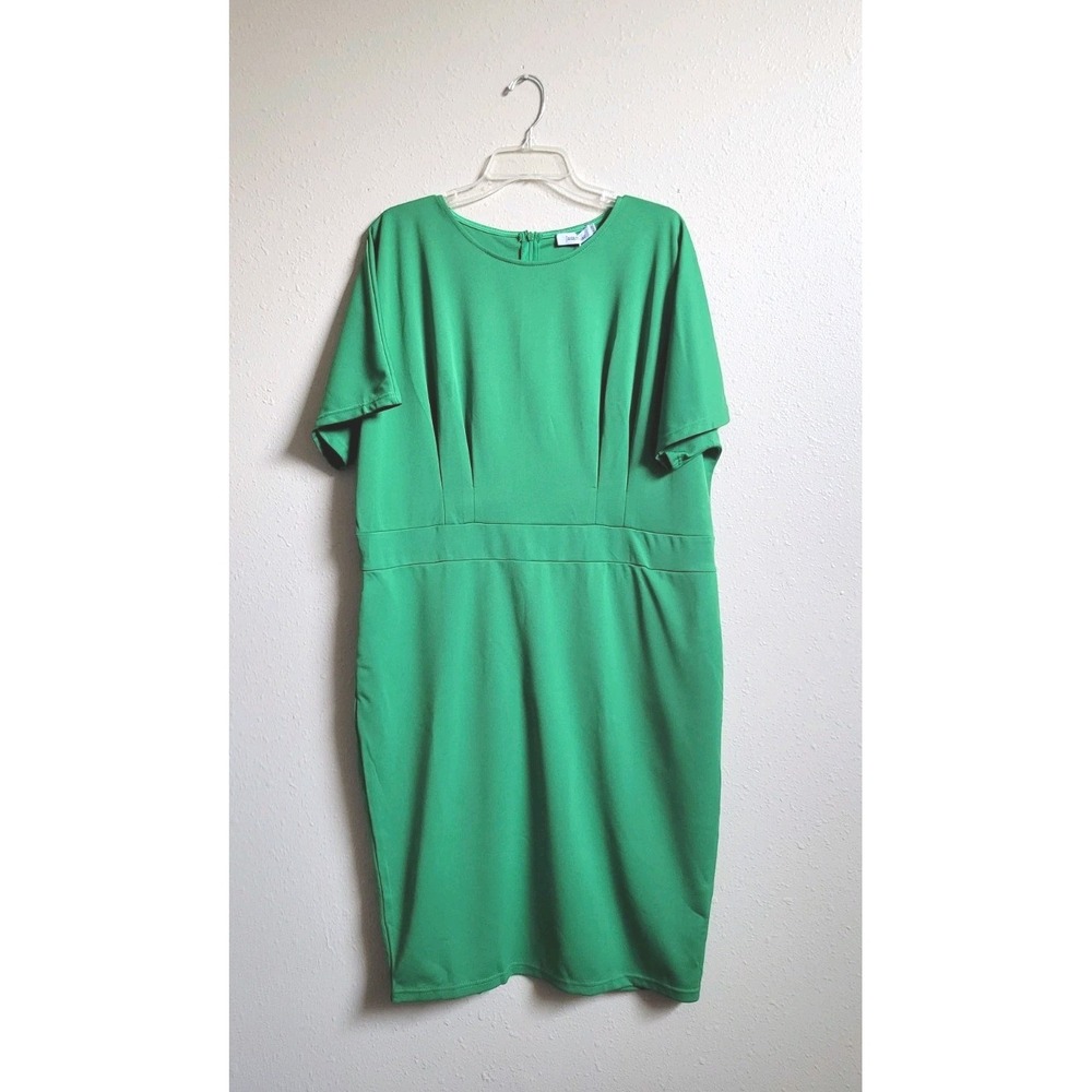 Jasambac Women's Bodycon Pencil Dress Pockets‎ w/Belt Career Wear Sz 20W